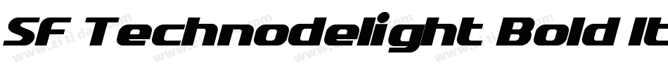 SF Technodelight Bold Italic字体转换